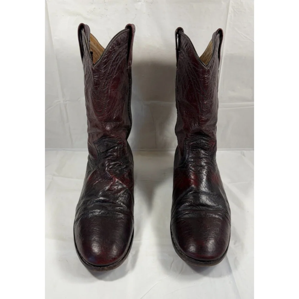 Dan Post Black cherry Leather Western Cowboy Boots 20526 Men's Size 10D